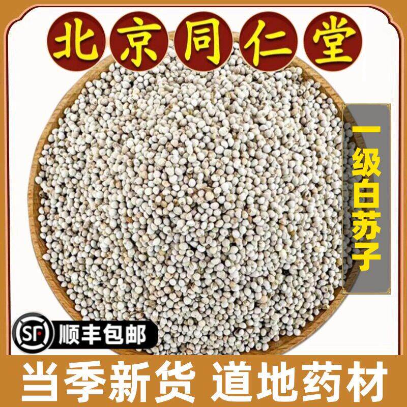 同仁堂正品白苏子中药材特级软壳苏籽鹦鹉玉鸟粮芙蓉鸟金丝雀黄鸟