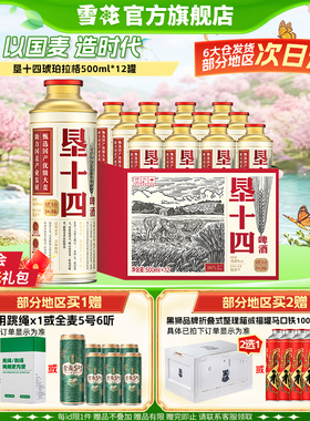 雪花啤酒垦十四琥珀拉格500ml*12罐马口铁整箱装 大师精心酿造
