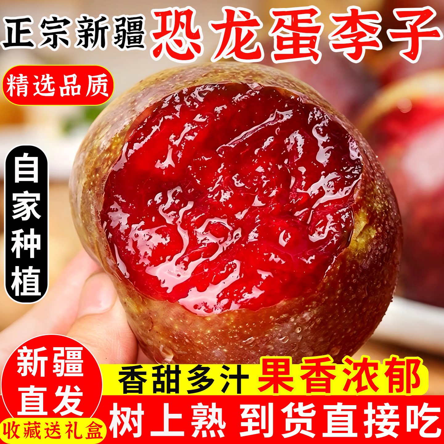 新疆恐龙蛋李子红心红布林李子