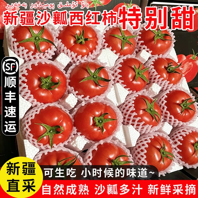 正宗新疆番茄沙瓤多汁生吃更甜
