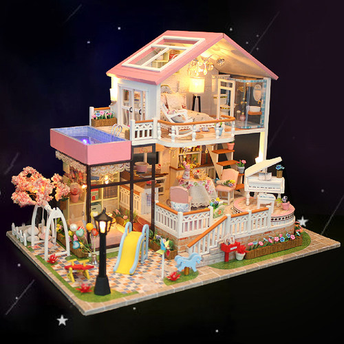 diy小屋别墅甜言蜜语手工3D立体拼图房子玩具模型拼装生日礼物女