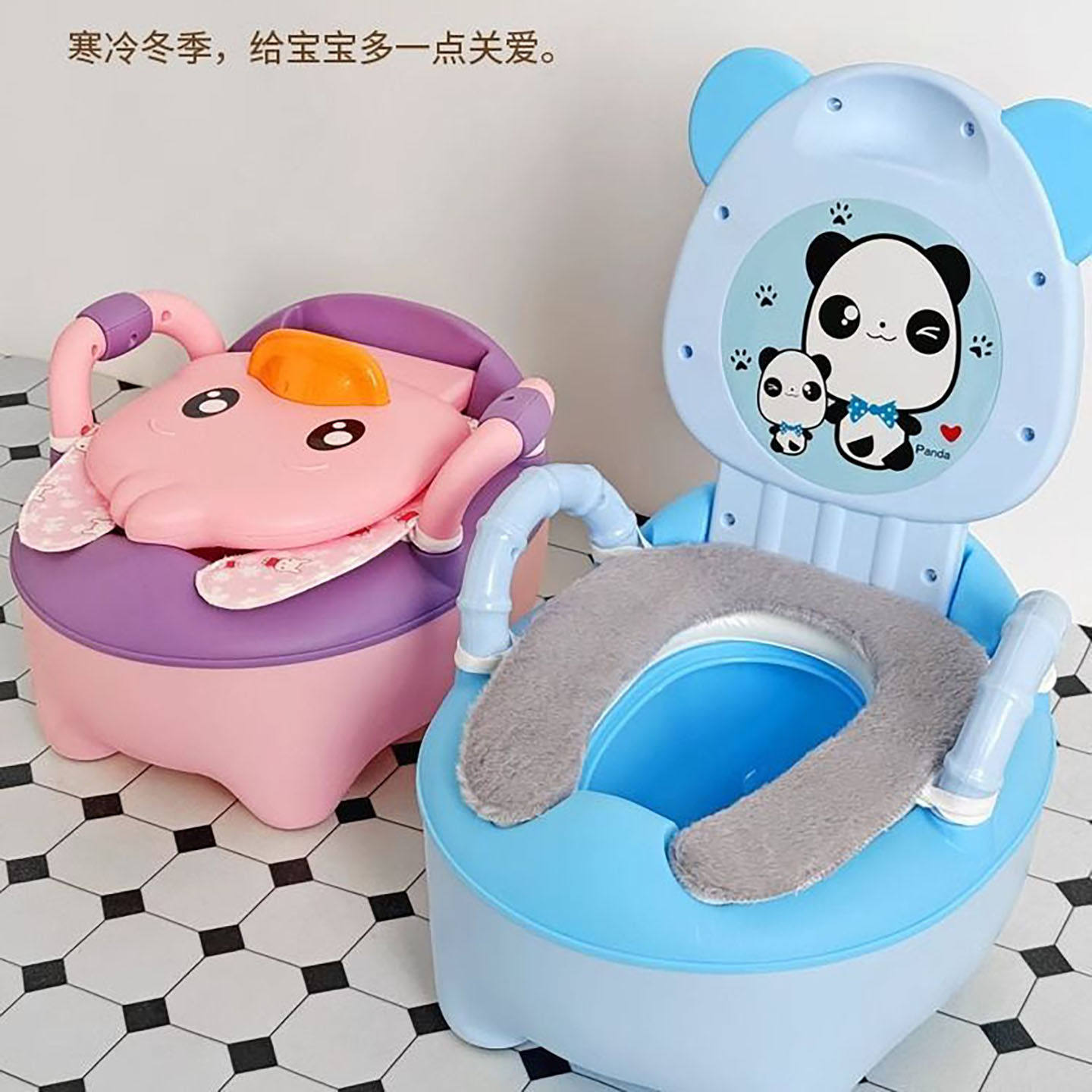 儿童马桶垫粘贴小孩婴儿坐便器套加厚毛绒保暖宝宝坐垫圈防冷通用
