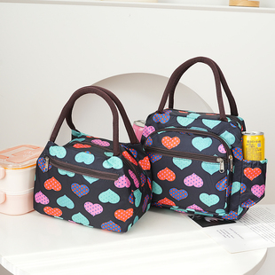 多层拉链防水小布包妈咪包饭盒包上班族逛街手拎袋宝妈包午餐便当