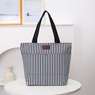 帆布包学生单肩手提袋妈咪包逛街包时尚拎书袋补习补课包布袋拎袋