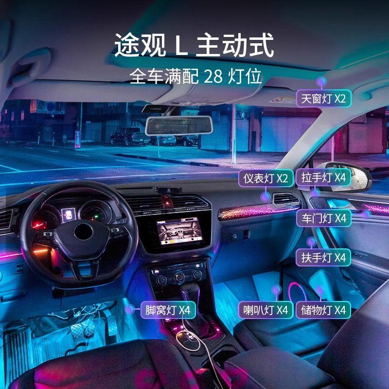 适用于17-25款途观L专用银河动态氛围灯幻彩氛围灯车载好物