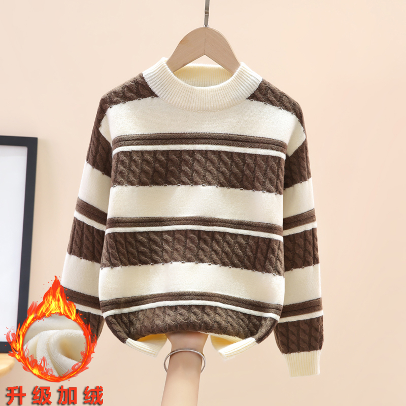 秋冬季男童针织套头毛衣