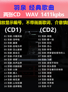 羽泉【2张CD】经典32首 碟片CD光盘 出道成名曲 WAV无损音质1625