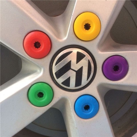 适用于大众桑塔纳捷达朗逸速腾迈腾高尔夫轮胎轮毂螺丝装饰保护帽