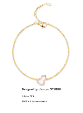 Oho coo 新加坡设计师品牌手链女小众设计高级轻奢镶钻葫芦手串