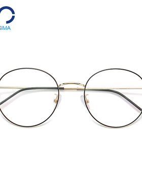 近视眼镜框金丝女复古超轻显脸小圆框男韩版潮网上可配有度数眼睛