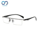 超轻眉线框男士 款 直框半框方纯钛合金近视成品眼镜框近视防雾变色