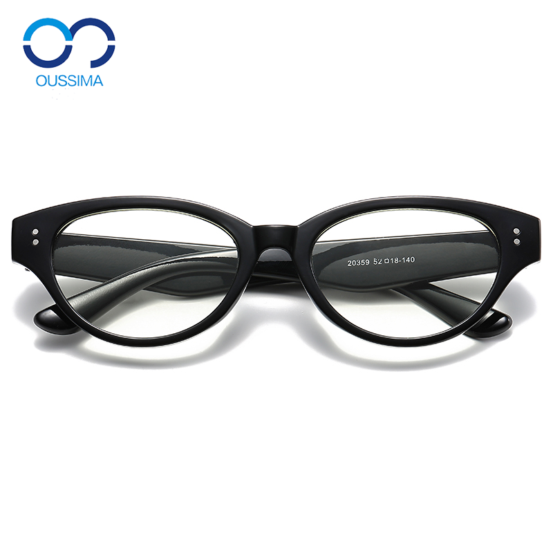 猫眼女TR板材素颜眼镜