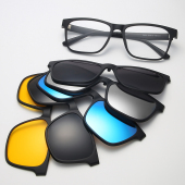 眼镜女墨镜片潮 开车专用近视个性 偏光镜套镜磁吸夹片式 太阳镜男士