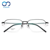 纯钛近视眼镜男可配度数超轻半框眼镜框变色散光眼睛防蓝光近视镜