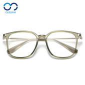 清新抹茶绿韩系超轻复古学生显白素颜神器可配度数近视眼镜大框女