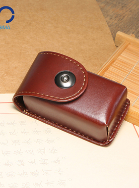 折叠近视眼镜盒男女便携老花PU皮质眼镜包可挂穿皮带镜盒小巧舒适