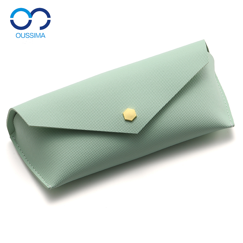 眼镜盒软皮抗压大容量浅色系