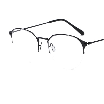 半框眼镜欧斯迈眉线钛合金男女