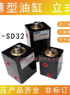 ZNUO薄型油缸CX-SD32*40模具油缸立式内牙JOB方形夹具液压缸液压
