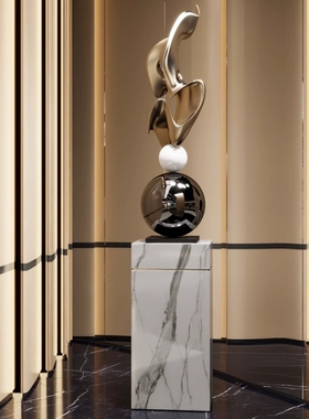 高级感电镀艺术品大型摆件