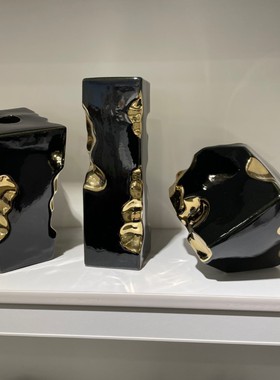 轻奢奶酪陶瓷花瓶创意摆件