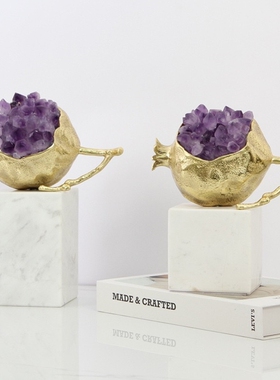 现代轻奢高档黄铜石榴摆件