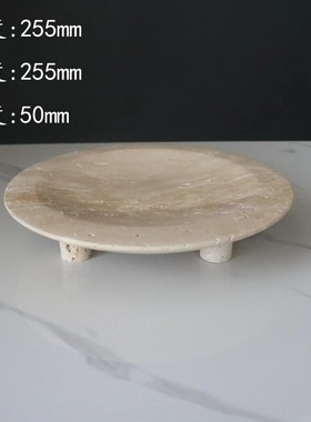 现代轻奢风天然大理石黄洞石摆件