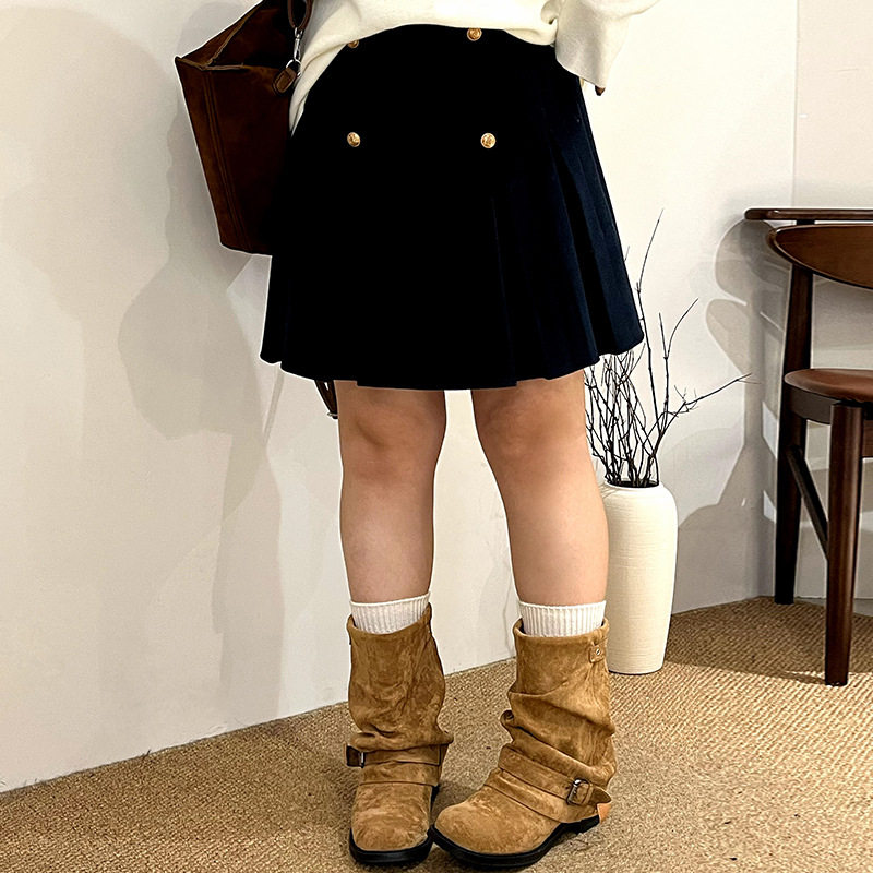 NQ1275大码女装气质学院风半裙a字裙2025冬胖mm百搭包臀短裙乃粒