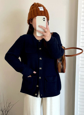 乃粒23662大码女装设计感小香风外套女休闲2025冬款胖mm针织开衫