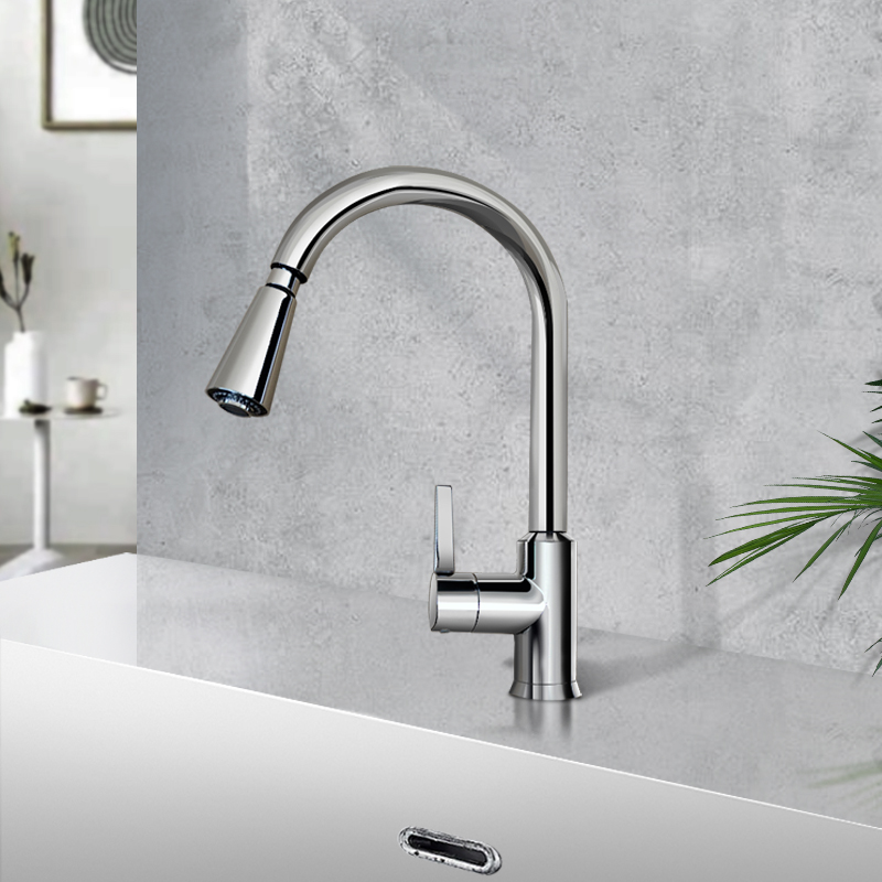 科勒厨房盆抽拉式洗菜洗碗盆水槽冷热水龙头K-21366T-4-CP/21367