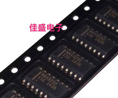 MAX3232ESE+T 多通道收发器接收器RS-232驱动器芯片IC，SOP16