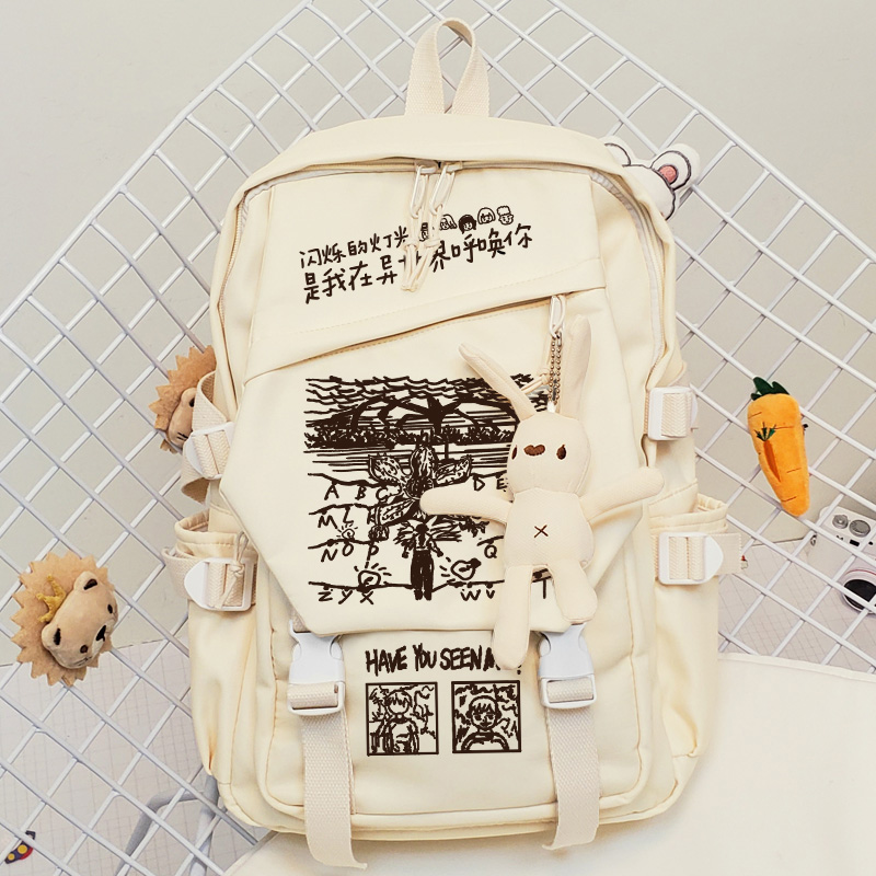 怪奇物语周边同人双肩包书包