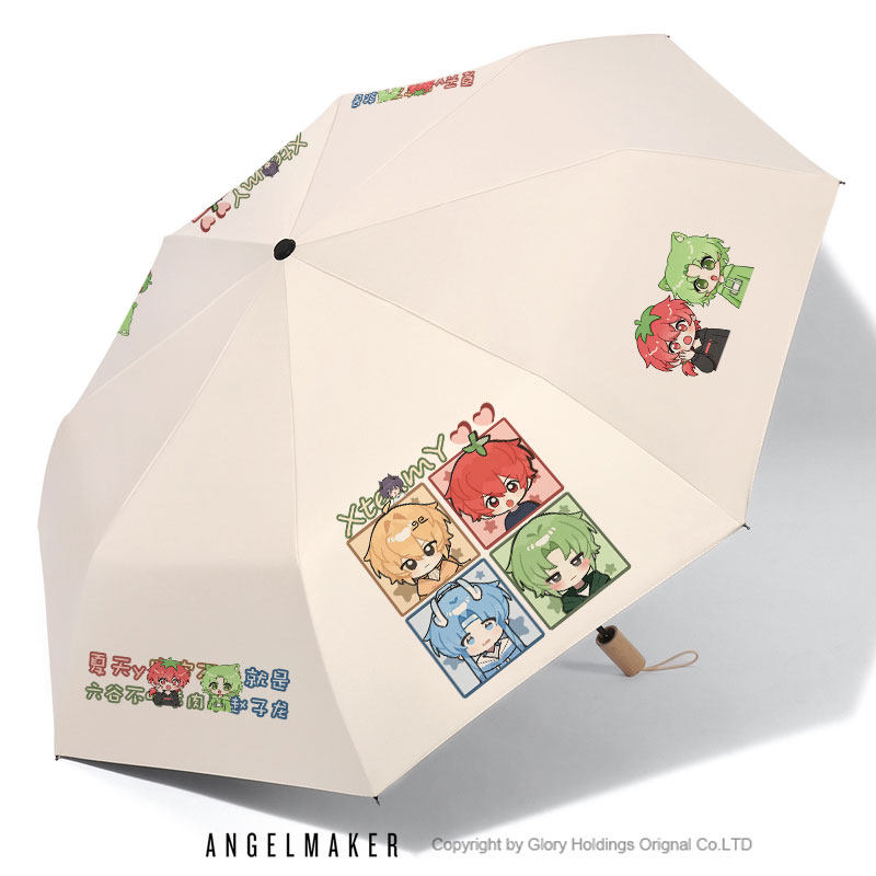XteamY天门周边mcup夏天y六谷同人二次元自动晴雨两用折叠遮阳伞