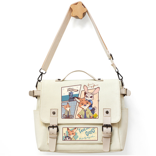 斜挎包 单肩包 帆布包 疯狂动物城 尼克狐 书包 动漫 朱迪 周边