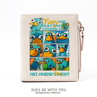 飞哥与小佛密探阿泰动漫周边鸭嘴兽泰瑞二次元零钱包卡包一体包女