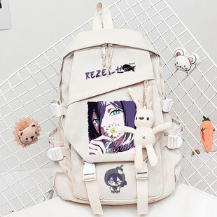 蕾塞电链锯人周边同人谷子吧唧二次元日系学生大容量双肩书包背包