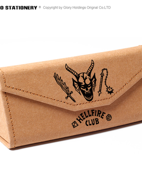 怪奇物语地狱火俱乐部周边美剧StrangerThings学生眼镜盒收纳笔盒