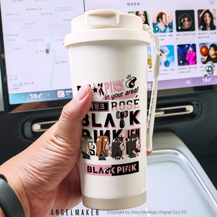 BLACKPINK联名周边粉墨朴彩英Lisa同款粉丝应援保温杯水杯咖啡杯