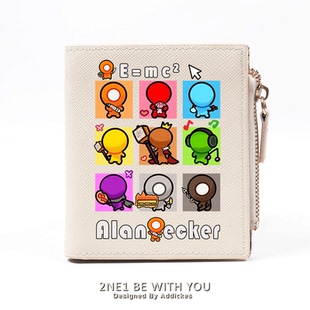可爱火柴人动画周边 Alan Becker 红绿火柴人同人 钱包卡包一体包