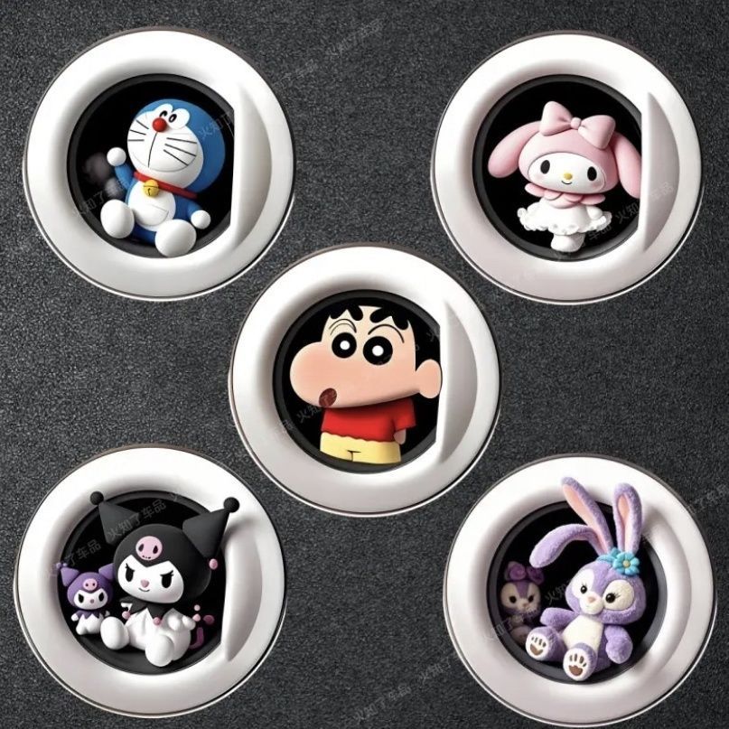 美乐蒂3D立体汽车油箱盖车窗装饰贴电动车贴纸个性划痕遮挡贴防水