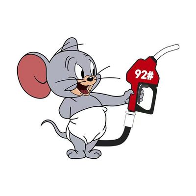 个性卡通动漫汽车贴纸猫和老鼠泰菲小老鼠创意搞笑油箱装饰车贴纸