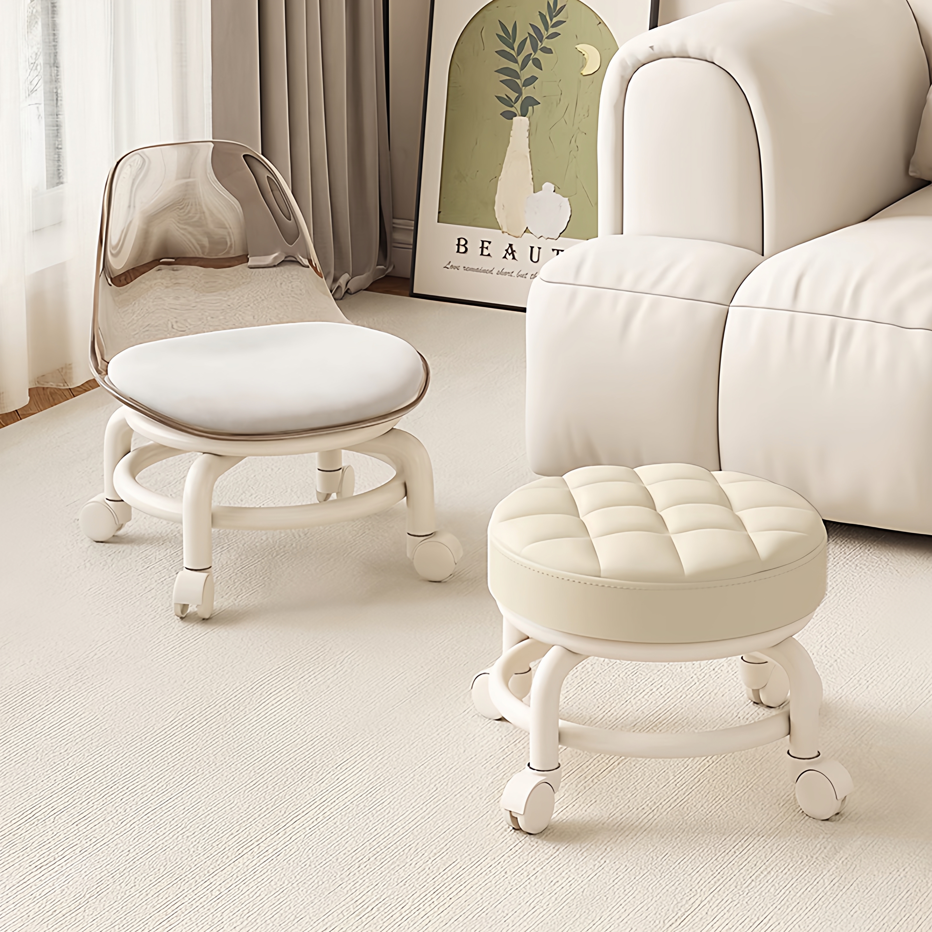 万向轮小凳子可移动家用矮凳滑轮