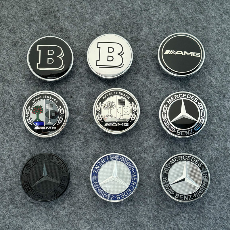 适用于奔驰机盖标C级E级A级R平标新ML GLK GLC GLE CLS引擎盖标志