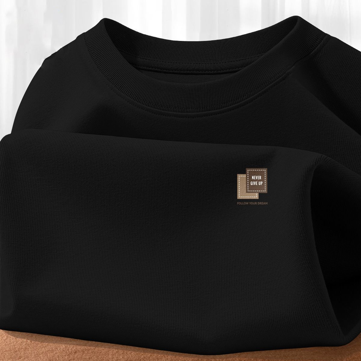 重磅纯棉圆领卫衣男士宽松套头衫