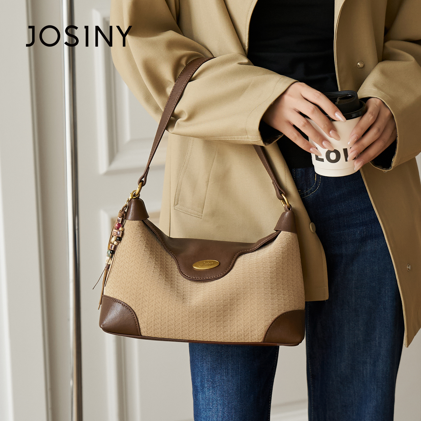 卓诗尼时尚百搭女包单肩斜挎包