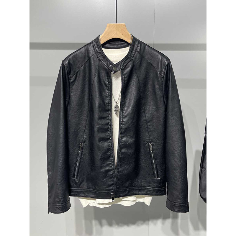 2025秋季新款立领机车皮衣外套