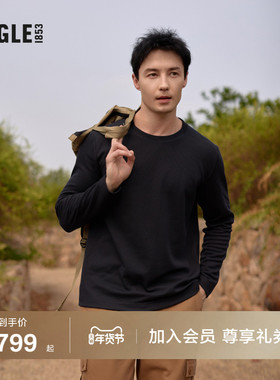 AIGLE艾高Polartec时尚保暖圆领抓绒内胆衣男士休闲上衣加厚外套