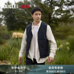 AIGLE艾高新款 加厚外套 保暖防风上衣锁温耐磨舒适抓绒马甲男士