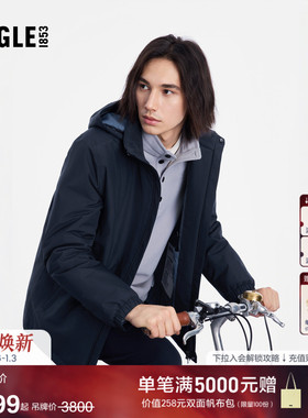 AIGLE艾高男士棉服外套pertex防风防水透汽保暖棉衣25年冬季新品