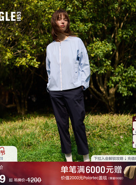 AIGLE艾高夏秋季女士DFT运动裤修身速干吸湿户外七分裤子女款